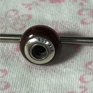Pandora charm in Sterling silver with wood